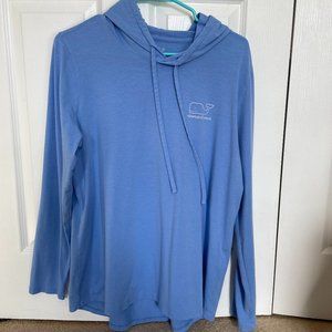 Women's light blue Vineyard Vines long sleeve hoodie-size large